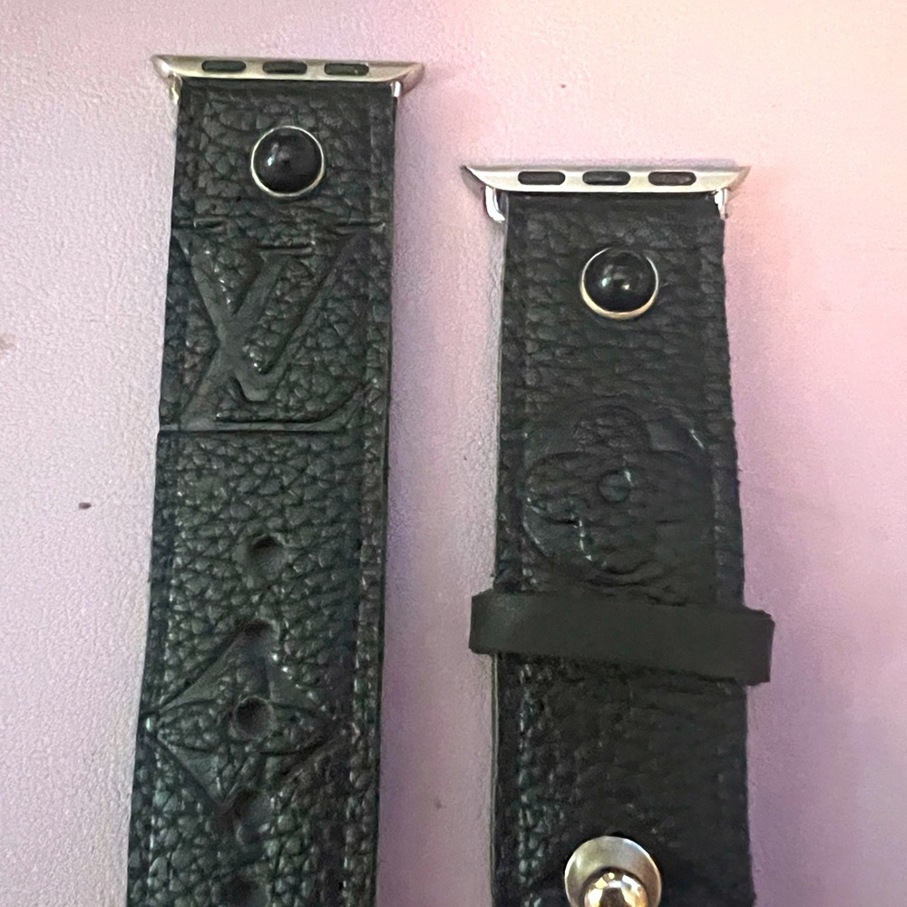 LV Apple Watch leather watch band